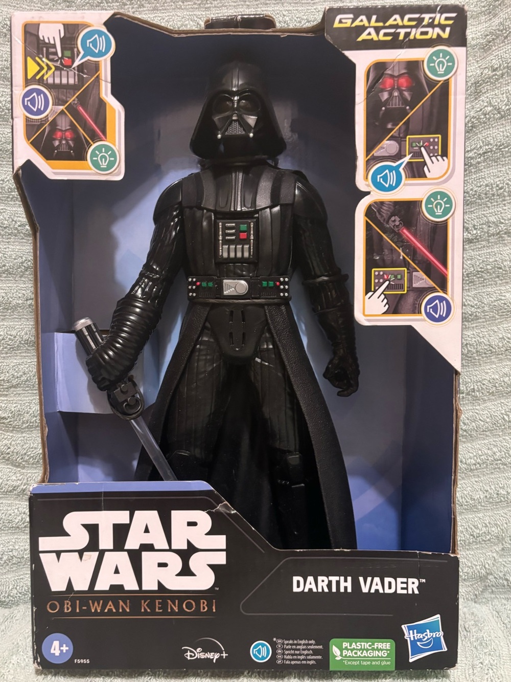 Hasbro Star Wars Darth Vader 12” Figure Galactic Action as- Black